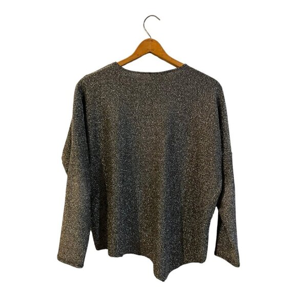 H2O In Style Asymmetrical Top Sparkle Metallic Lurex Plus Size 1X - Picture 2 of 4